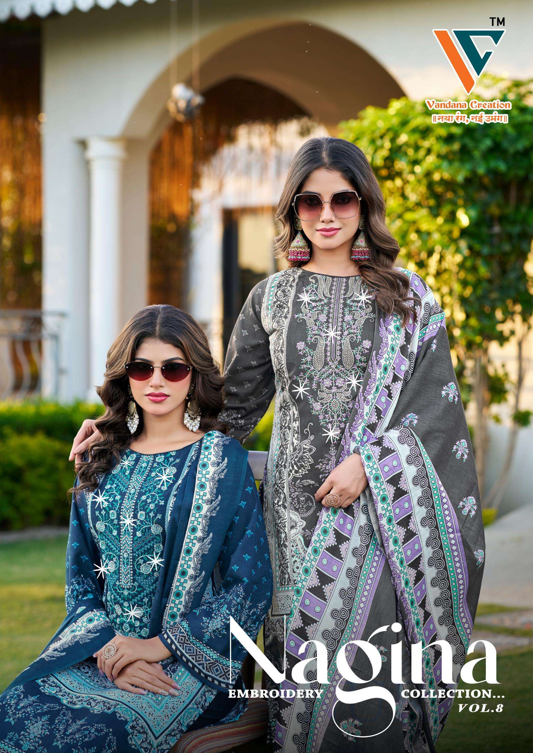 NAGINA‎ VOL- 08 EMBROIDERY‎‎‎‎ COLLECTION BY VANDANA